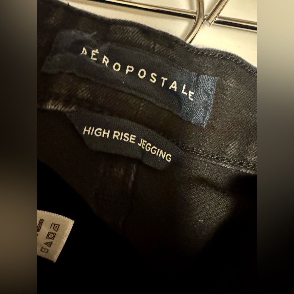 Aeropostale Black Distressed Jeggings - Picture 2 of 7